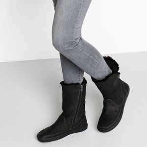 Birkenstock Woodbury Boot-leather w/ shearling